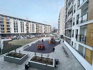 Prodaja stanova Zemunske kapije pogled sa terase na park scaled