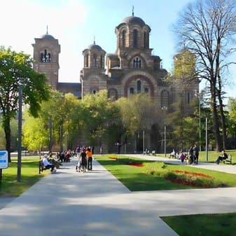 Tašmajdanski park sa crkvom Svetog Marka